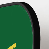 DIYカラーズフォレストグリーンイエロースポーツチームジャージー ピックルボールラケット (左詳細)