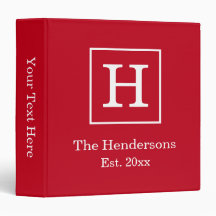 DIYカラーズフレームイニシャル名モノグラムSV赤い白