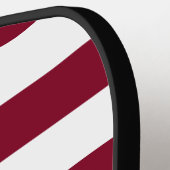 DIYカラーズブルゴーニュ白ストライプ色名モノグラムS ピックルボールラケット (左詳細)