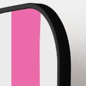 DIYカラーズホットピンクエメラルドグリーンホワイトストライプV ピックルボールラケット (左詳細)