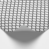 DIYカラーズモロッコクローバーSV白黒 ラッピングペーパー (角)