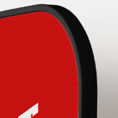 DIYカラーズレッドスポーツチームジャージー ピックルボールラケット (左詳細)