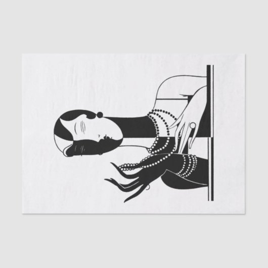 DIYカラーズヴィンテージアールデコレディと真珠 薄葉紙 (正面)