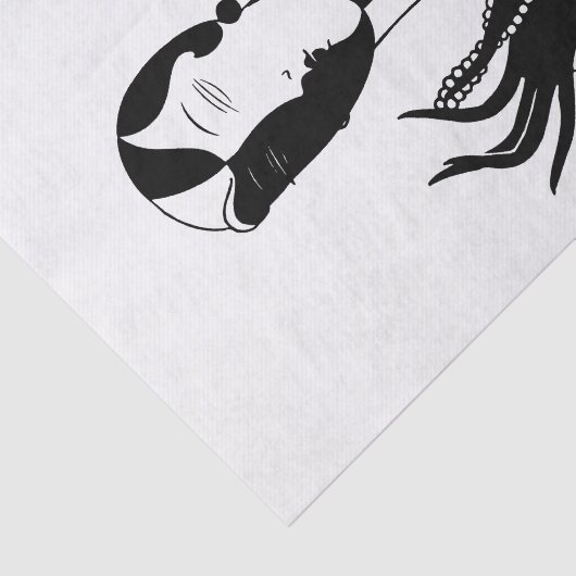 DIYカラーズヴィンテージアールデコレディと真珠 薄葉紙 (詳細)