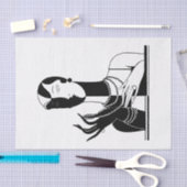 DIYカラーズヴィンテージアールデコレディと真珠 薄葉紙 (クラフト)