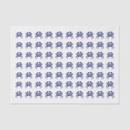 DIYカラーズヴィンテージカニ#1スケッチ – 青 薄葉紙 (正面)