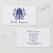 DIYカラーズヴィンテージルアールデコプルメパターン 名刺 (正面/裏面)