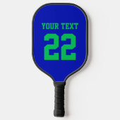 DIYカラーズ王室のブルーエムグリーンスポーツチームジャージー ピックルボールラケット (裏面)