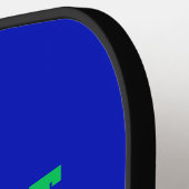 DIYカラーズ王室のブルーエムグリーンスポーツチームジャージー ピックルボールラケット (左詳細)