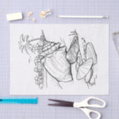 DIYカラービーチテーマシェル、ヤシの木 – 黒 薄葉紙 (クラフト)