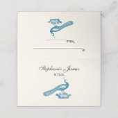 DIYカラーピーコックオンクラウンプレイスエスコートカードアイボリー プレイスカード (外部開封)