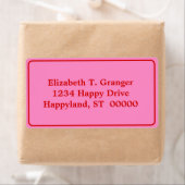 DIYカラーフレーム付きピンク#3赤 ラベル (インサイチュ)