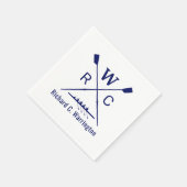 DIYカラーボートのクルーブレード漕ぐボート名Ini スタンダードカクテルナプキン (角)