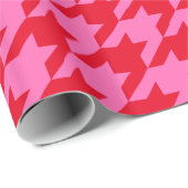 DIYカラー千鳥格子のプレイドSVレッドホットピンク ラッピングペーパー (ロールコーナー)