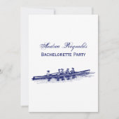 DIYカラー女性漕ぎローワークルチームSports Blue 招待状 (正面)