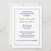 DIYカラー女性漕ぎローワークルチームSports Blue 招待状 (裏面)