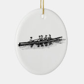 DIYカラー女性漕ぎ手クルーチームスポーツ セラミックオーナメント (右)