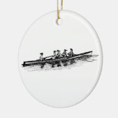 DIYカラー女性漕ぎ手クルーチームスポーツ セラミックオーナメント (左)