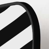 DIYカラー白黒ストライプ名モノグラムS ピックルボールラケット (左詳細)