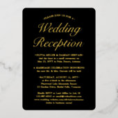 DIYカラー結婚式披露宴　ポストエロープメントフォト 箔招待状 (正面)