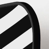 DIYカラー黒ストライプ色リボン白BG S ピックルボールラケット (左詳細)