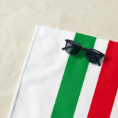 DIYカラー4ストライプ色レッドブルーイエローグリーンホワイト ビーチタオル (インサイチュ)