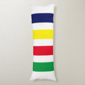DIYカラー4ストライプ色レッドブルーイエローグリーンホワイト ボディピロー (正面縦)