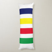 DIYカラー4ストライプ色レッドブルーイエローグリーンホワイト ボディピロー (裏面 (縦))