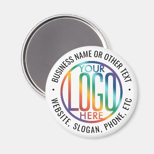DIYカラー |あなたのビジネスロゴのプロモーションラウンド マグネット (正面/裏面)