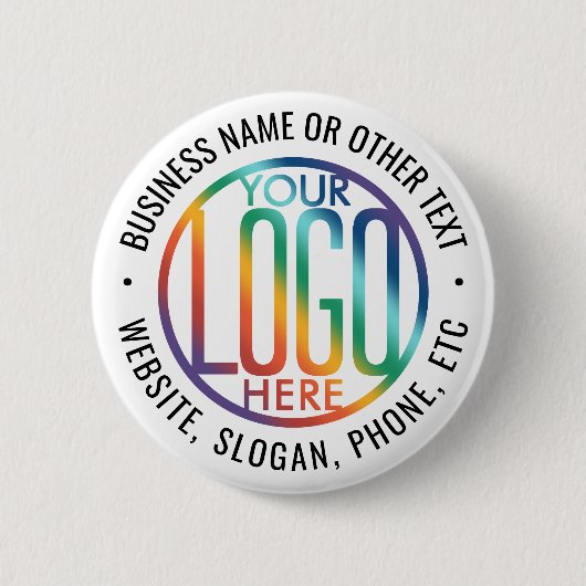 DIYカラー |あなたのビジネスロゴのプロモーションラウンド 缶バッジ (正面)