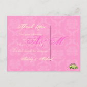 DIYカラー/ダマスク写真ありがとうポストカード ポストカード (裏面)