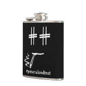 DIYカラー#ハッシュタグアイズ喫煙ソーシャルメディア顔 フラスク (左)