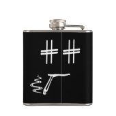 DIYカラー#ハッシュタグアイズ喫煙ソーシャルメディア顔 フラスク (裏面)