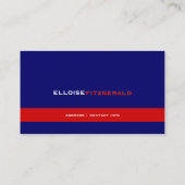 DIYカラー+フォント名刺/ネイビーブルー 名刺 (裏面)