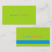 DIYカラー+フォント名刺/ネオンライム 名刺 (正面/裏面)