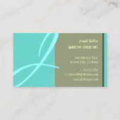 DIYカラー、モノグラムDuoトーン 名刺 (裏面)