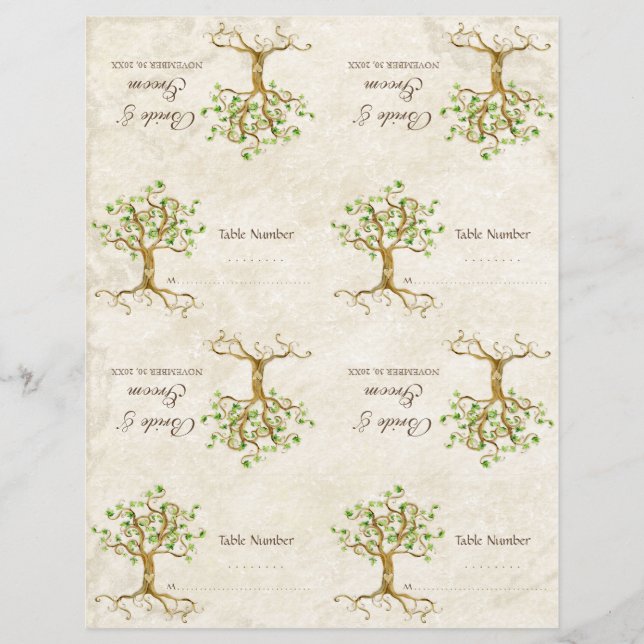 DIYキット – テーブルカード旋回ツリールーツ時代遅れ (正面)