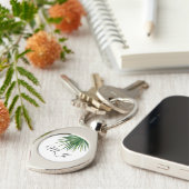 DIYキーチェーンパームリーフ名前をカスタムする キーホルダー (側面)