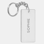 DIYキーチェーン |カスタム文字、名前、色 キーホルダー (正面左)