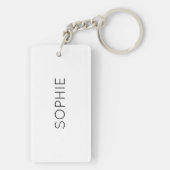 DIYキーチェーン |カスタム文字、名前、色 キーホルダー (裏面)