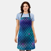 DIYクリエイトアウンマーメイドグリッターママガールフレンド エプロン (着用した状態)