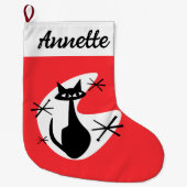 DIYクリスマスストッキング – アトミックエイジキャットスターバスト ラージクリスマスストッキング (正面)