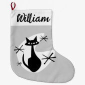 DIYクリスマスストッキング – アトミックエイジキャットスターバスト ラージクリスマスストッキング (正面)