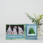 DIYクリスマスツリーパーソナライズされたフォトカード シーズンカード (スタンド正面)