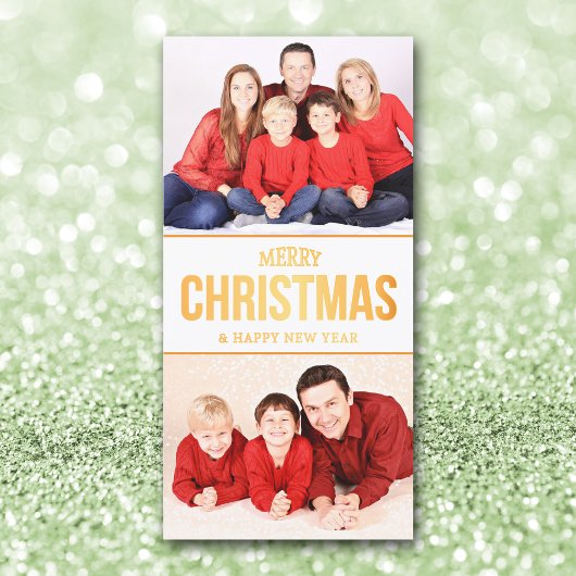 DIYクリスマスレターと写真テンプレート シーズンカード