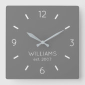 DIYクロック |カスタム文字 スクエア壁時計 (正面)