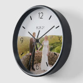 DIYクロック |写真カスタム、名前、文字 壁時計 (傾斜)