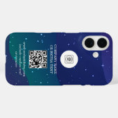 DIYグラデーションビジネスロゴQRコードiPhoneケース Case-Mate iPhoneケース (裏面 (横))