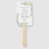 DIYシックバラアジサイ結婚式 プログラム ハンドファン (裏面)