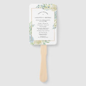 DIYシックバラアジサイ結婚式 プログラム ハンドファン (正面)